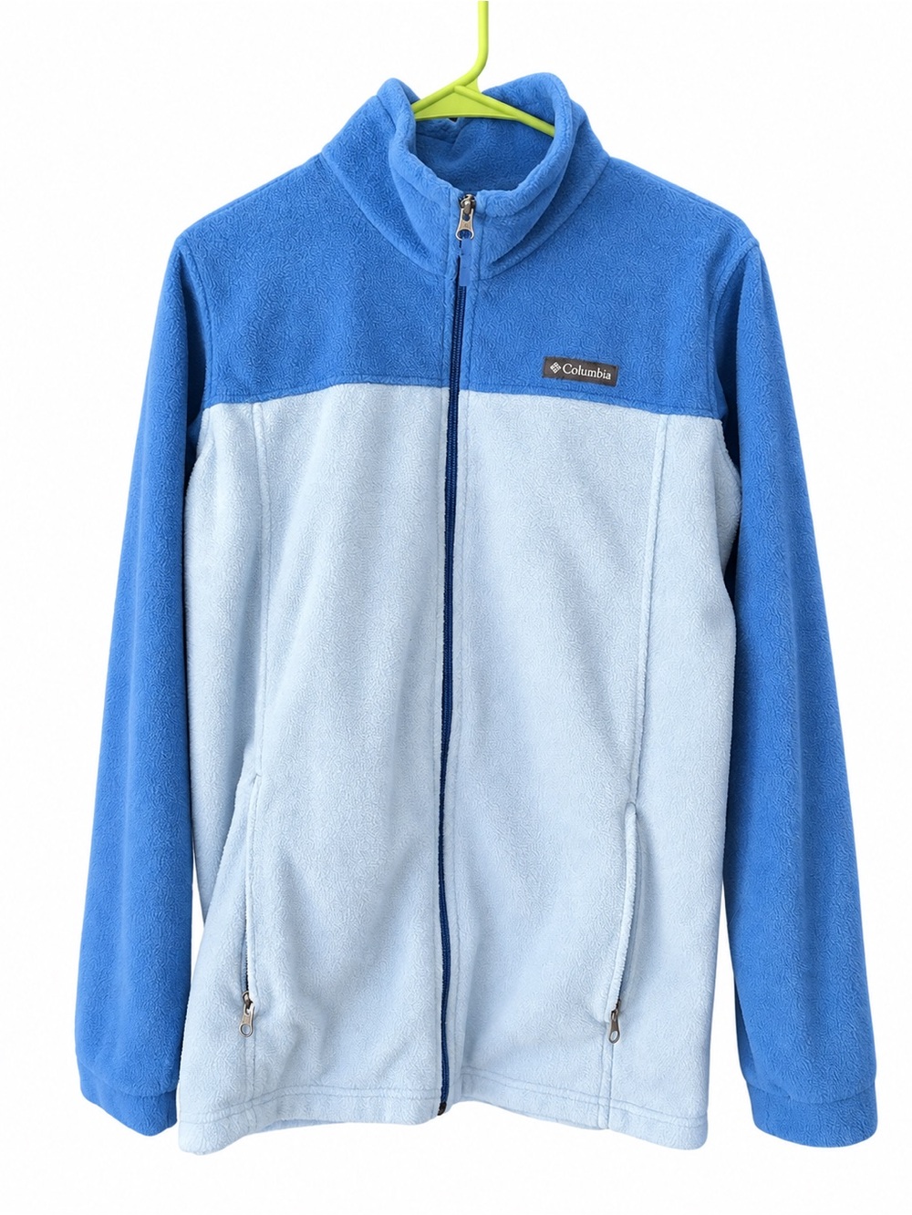 Columbia Boys Steens Mountain II Blue Colorblock Fleece Jacket XL 18/20